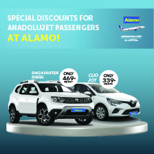 Special Summer Offer from Alamo to AnadoluJet Passengers!