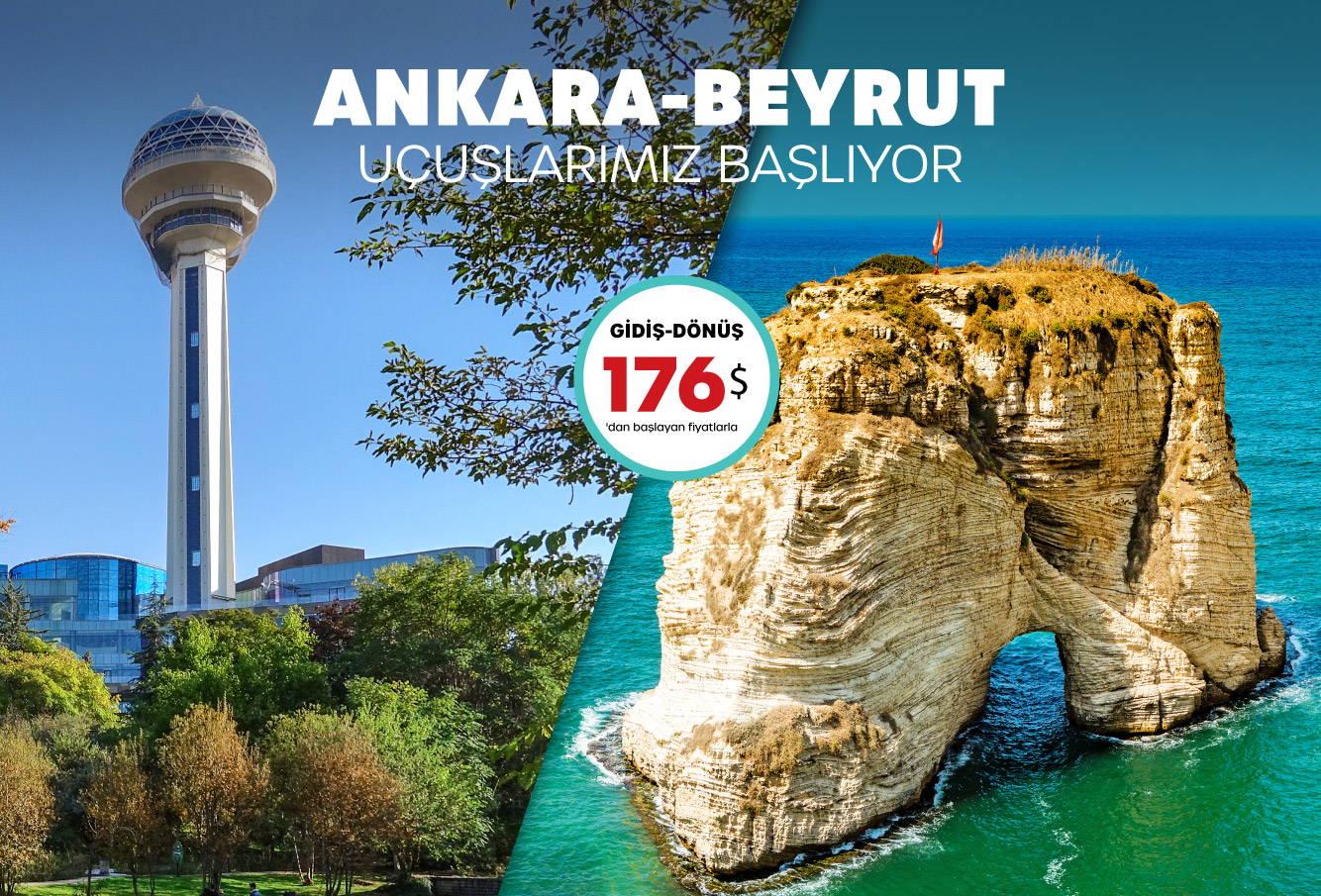 Ankara-Beyrut uçuşlarımız yeniden başlıyor! 