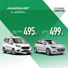 Special offers from Enterprise to AnadoluJet passengers in July!