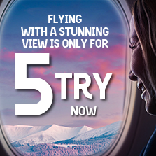 Flying with a stunning view is only for 5 TRY now !