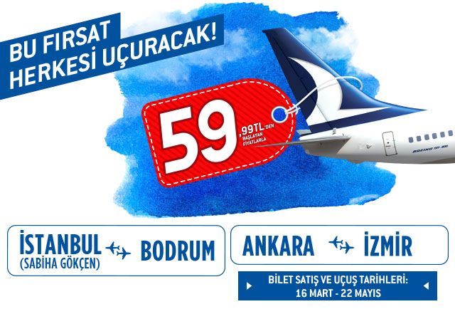 AnadoluJet’ten Özel Fırsat Uçuşları! 