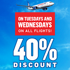 Special campaign from AnadoluJet to Tuesday and Wednesday flights!