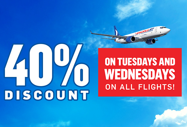Special campaign from AnadoluJet to Tuesday and Wednesday flights!