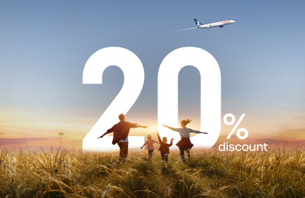 20% Off on Domestic Flights for the Whole Family!