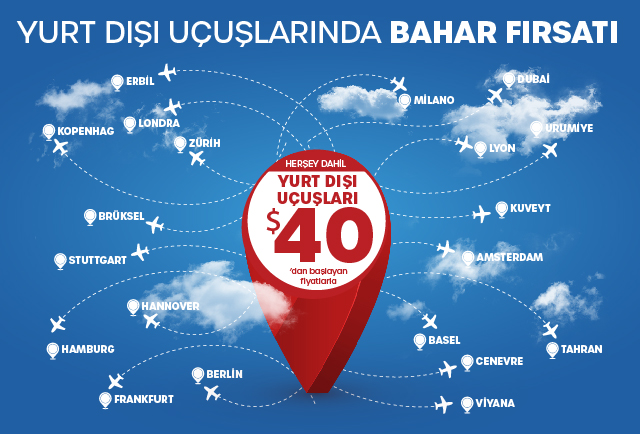 AnadoluJet’ten Yurt Dışı Uçuşlarda “Bahar Kampanyası”